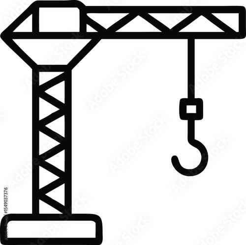 crane hook vector illustration