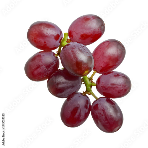 red grapes bunch isolated on white background