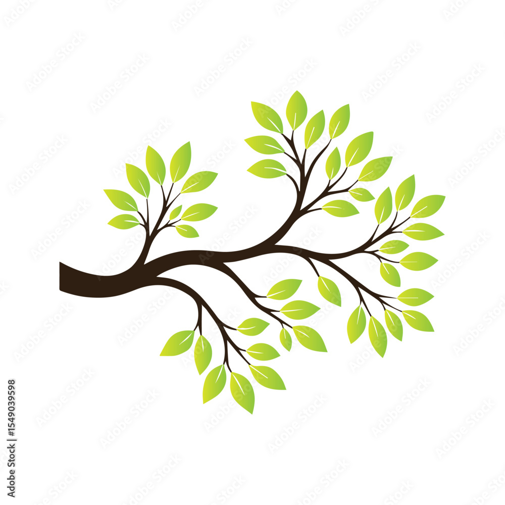 Obraz premium Tree branch vector ilustration design template