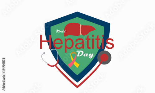 World Hepatitis Da White Background