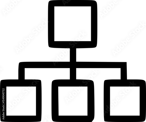 Organization Chart Structure Outline Icon
