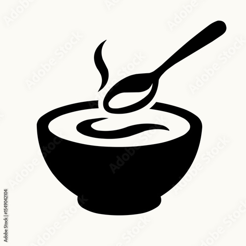 A vector illustration of a hot coffee cup with a spoon, perfect for showcasing your cafe's espresso and cappuccino beverages