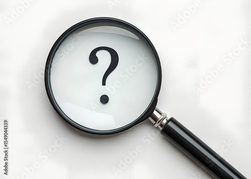 Curiosity drives the search for clarity as focus sharpens on key questions under a magnifying glass