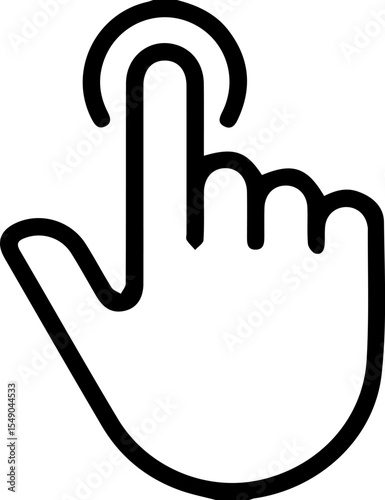 hand gesture pressing button design for templates.