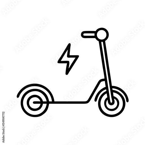 Electric Scooter Icon Symbolizing EcoFriendly Transportation and Sustainable Urban Mobility