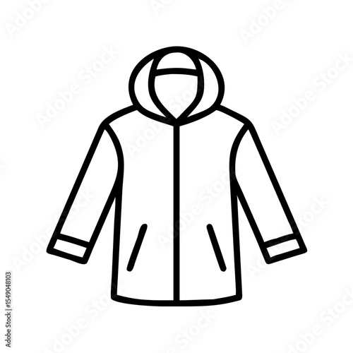 Outlined hooded raincoat design is suitable for all types of weather