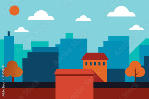 vector illustration of city