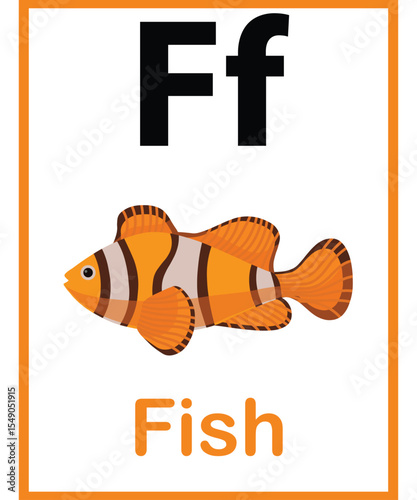 F for fish vector.eps