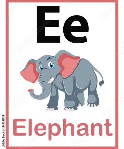 E for elephant vector.eps