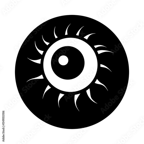 eyeball   halloween vector black silhouette on whi.svg