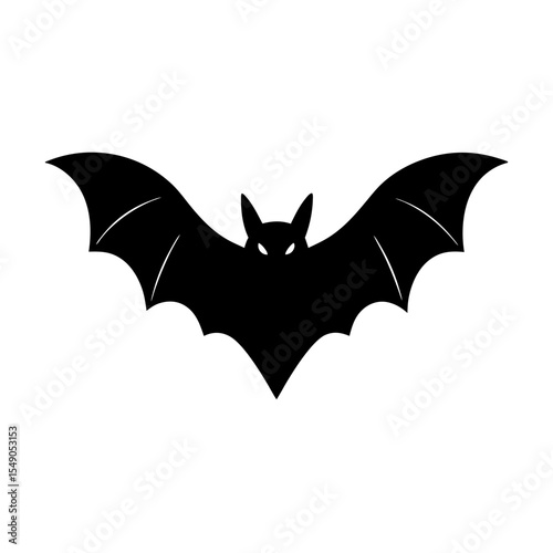 flying bat   halloween vector black silhouette on .svg