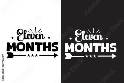 Eleven Months Svg Vector