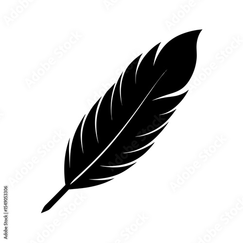 raven feather   halloween vector black silhouette .svg