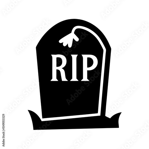 rip headstone   halloween vector black silhouette .svg