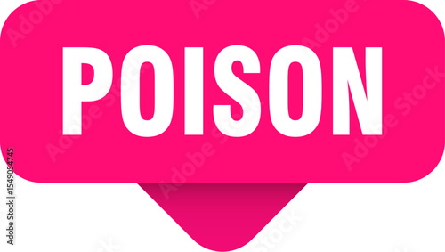 poison sticker. poison sign on transparent background