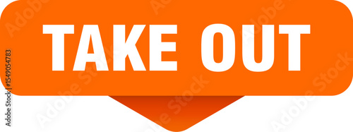 take out sticker. take out sign on transparent background