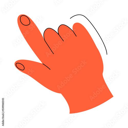Gesture and hand showing non verbal element of communication. Vector isolated open palm and rebellion symbol with doodles. Thumb up, rock and roll and okay, peace and first up