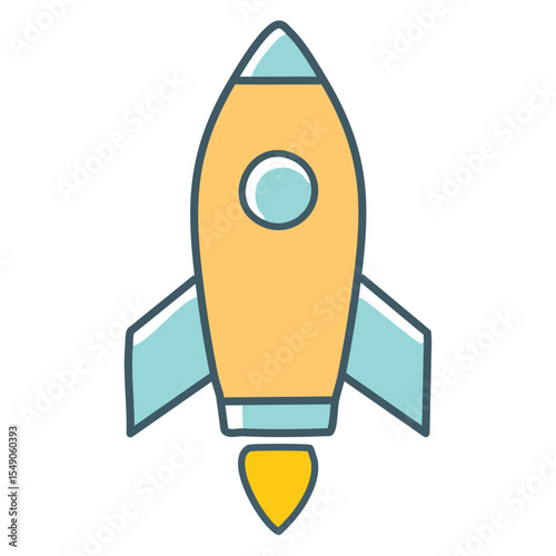 Modern Rocket Launcher Icon in Vector for Warfare UI

