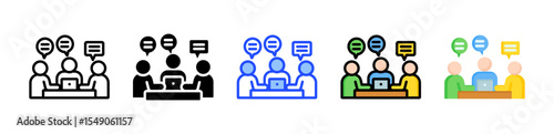 Discussion Icon Collection With Multiple Styles