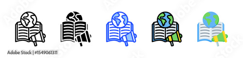 Publication Icon Collection With Multiple Styles