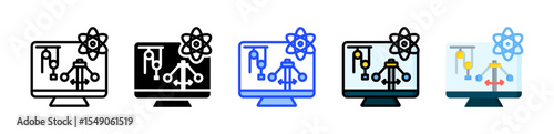 Physics Icon Collection With Multiple Styles