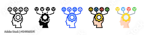 Psychology Icon Collection With Multiple Styles