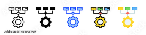Task Automation Icon Collection With Multiple Styles