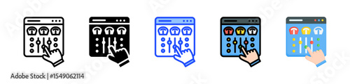Control Panel Icon Collection With Multiple Styles