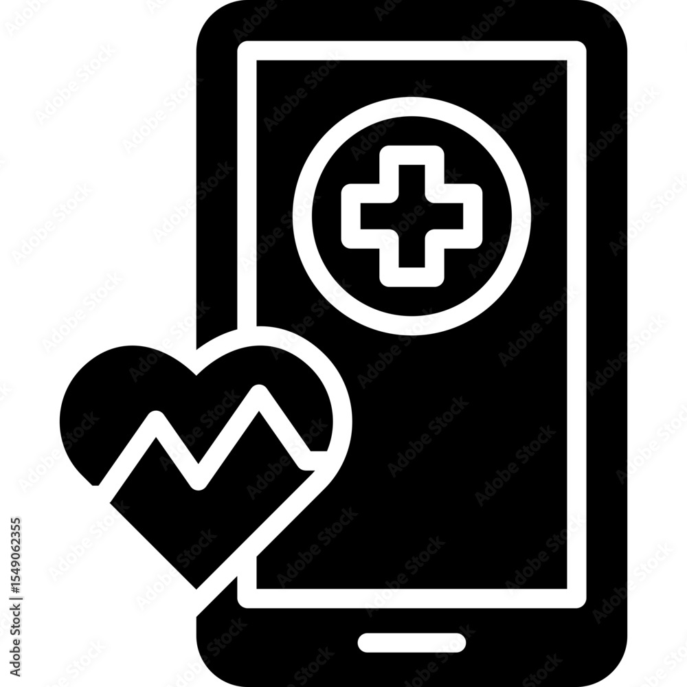Obraz premium Mobile Health Icon