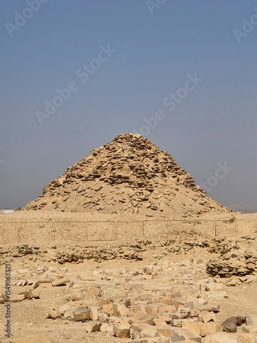 Ruined pyramid at the Saqqara Necropolis in Egypt