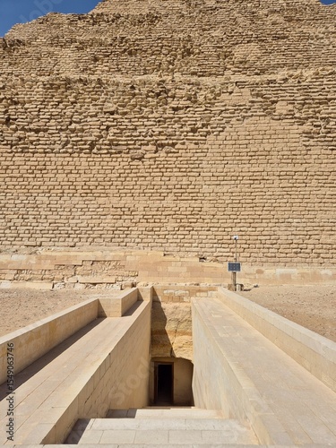 South entrance to the Step Pyramid of Djoser at the Saqqara Necropolis in Egypt