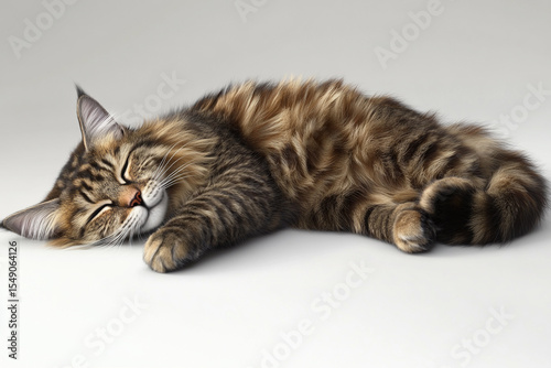 Lying 3D Maine Coon Cat

