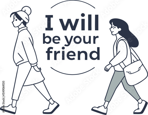 i will be your friend  typography tshirt design  print 