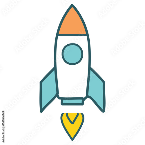 Military Rocket Launcher Icon in Flat Vector Style

