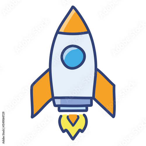 Minimalist Rocket Launcher Vector for Tactical Interface Design


