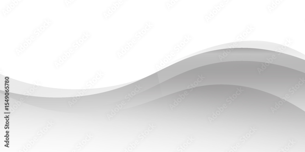 Obraz premium Vector gray line background curve element with white space for text and message design, overlapping layers, vector, modern abstract design vector. eps 10