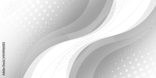 Vector gray line background curve element with white space for text and message design. modern illustration eps 10.