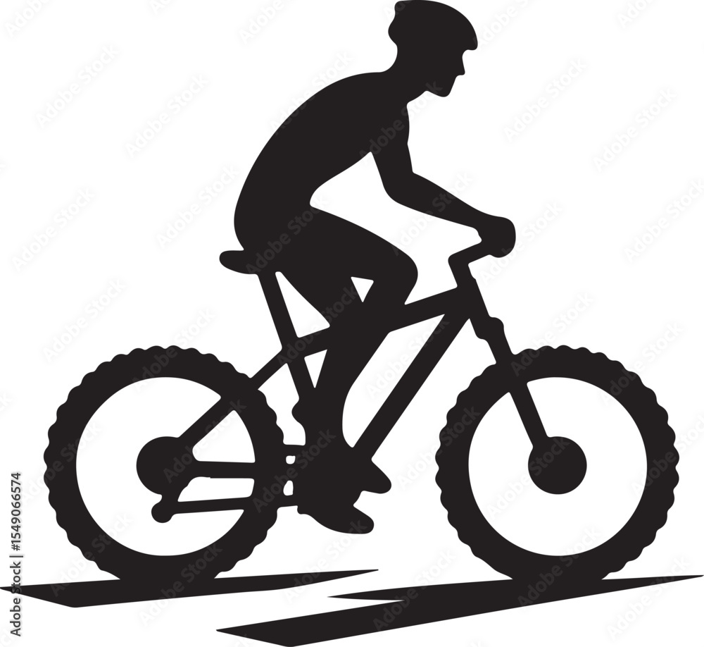 Fototapeta premium A silhouette Bicycle man vector