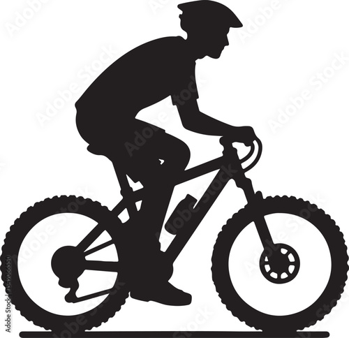 A silhouette Bicycle man vector