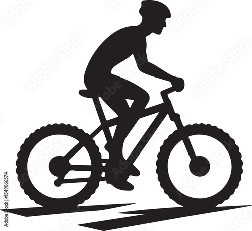 A silhouette Bicycle man vector