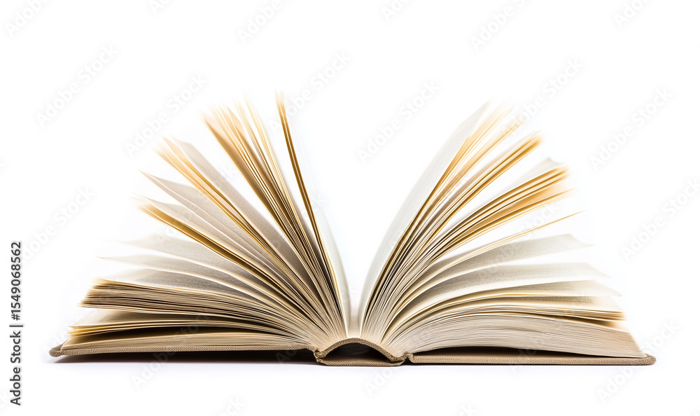 Fototapeta premium open book isolated on white background