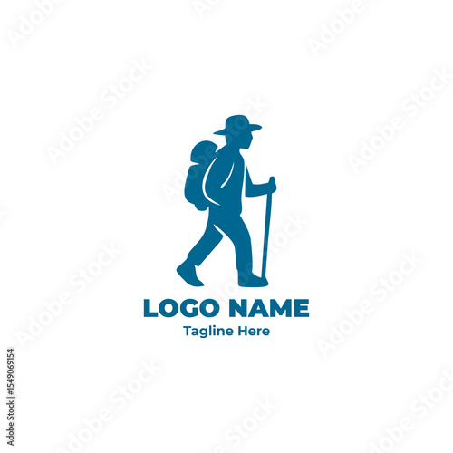 Travel logo concept for company identity and tourism branding, vacation vector, airplane journey symbol, trip graphic logo for modern travel business