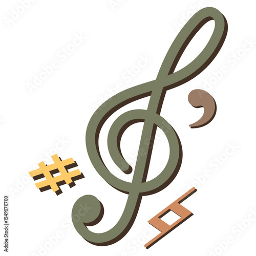 Retro Musical Note