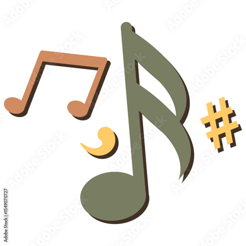 Retro Musical Note