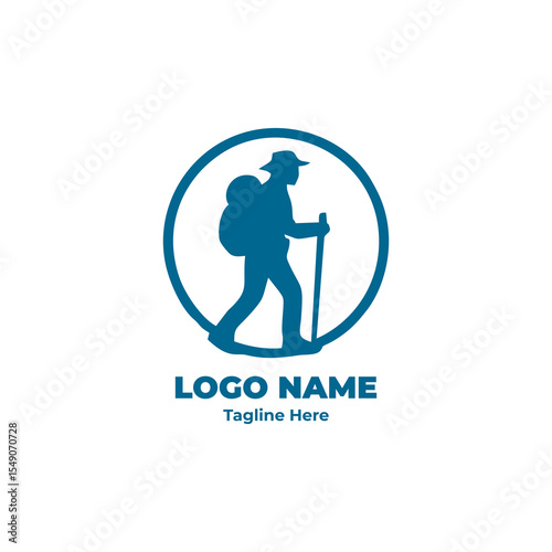 Travel logo vector and branding identity for tourism agency, airplane trip symbol, modern vacation graphic, journey icon for company logo and travel business
