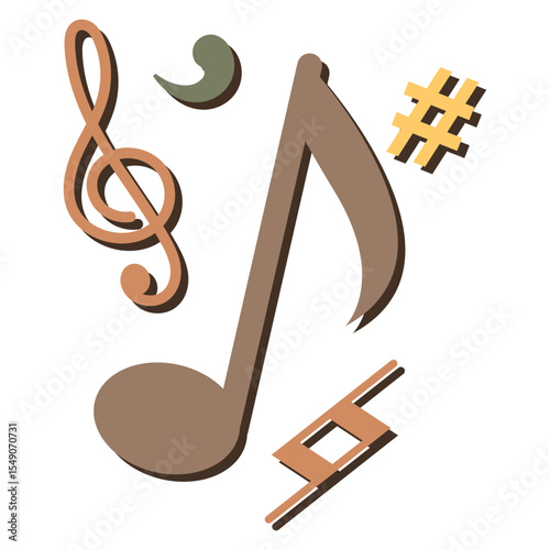 Retro Musical Note