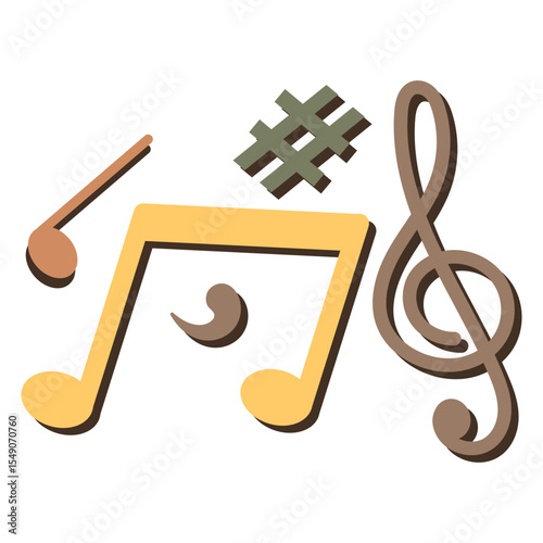 Retro Musical Note