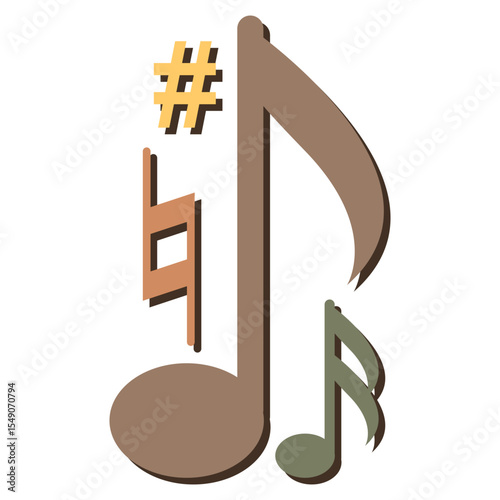 Retro Musical Note
