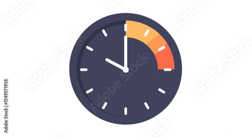 Time management concept with modern clock illustration for design projects vector illustration
