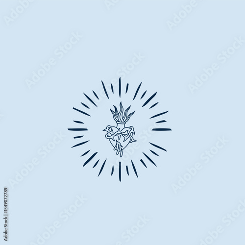 THESE HIGH QUALITY SACRED HEART JESUS VECTOR FOR USING VARIOUS TYPES OF DESIGN WORKS LIKE T-SHIRT, LOGO, TATTOO AND HOME WALL DESIGN